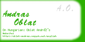 andras oblat business card